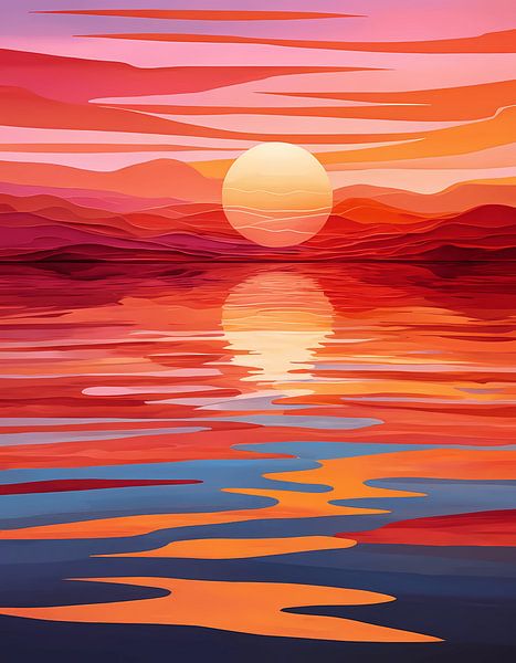 Karminrote Gelassenheit von Artistic