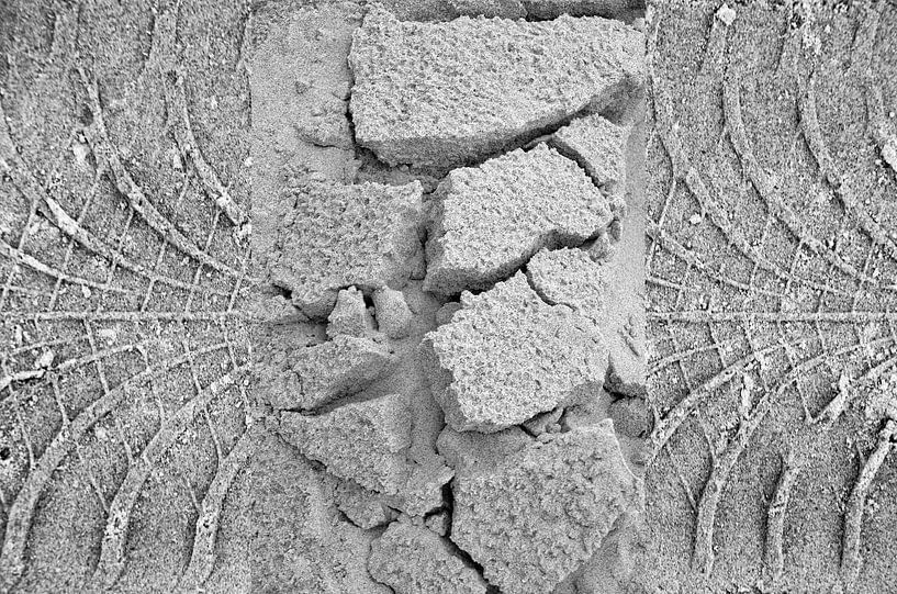 Drieluik sporen strand Terschelling par Watze D. de Haan