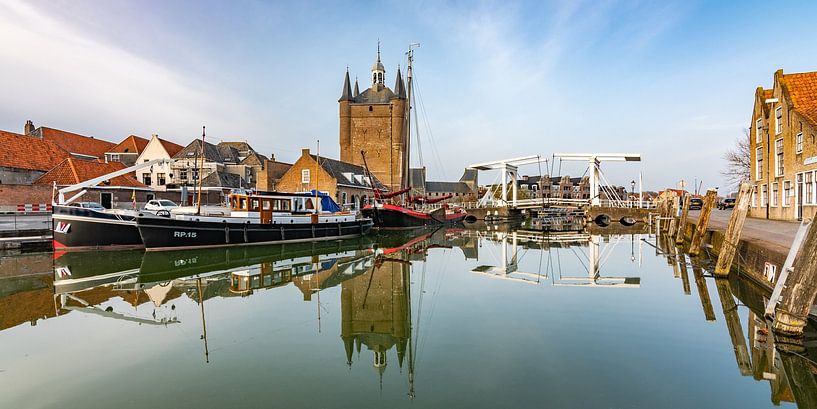 Zierikzee Südliches Hafentor und Alter Hafen von Jan Poppe