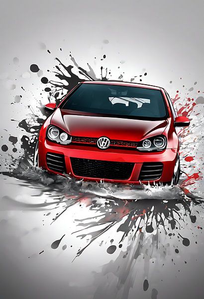 Volkswagen golf splash art par kevin gorter