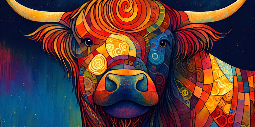 Portrait d&#039;un Highlander écossais haut en couleur par Whale & Sons