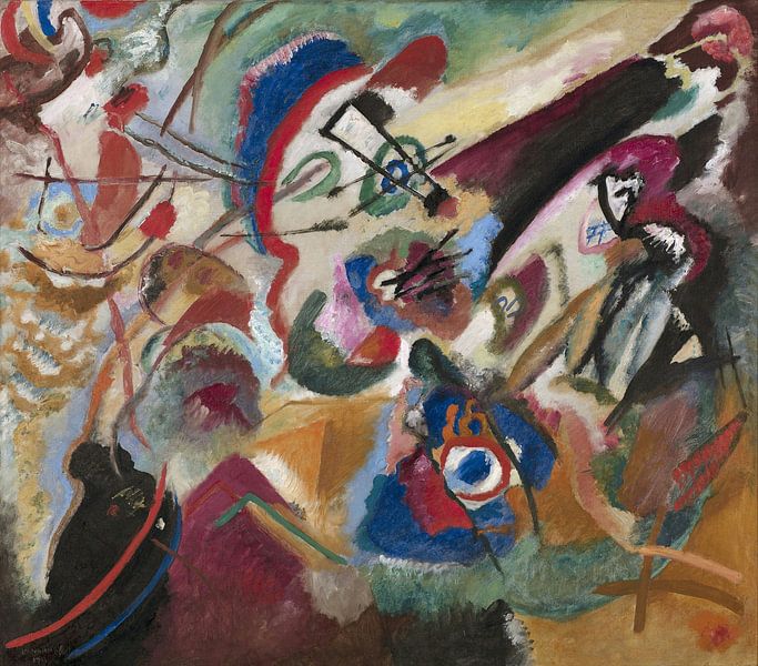 Fragment 2 voor compositie VII, Vassily Kandinsky van Meesterlijcke Meesters