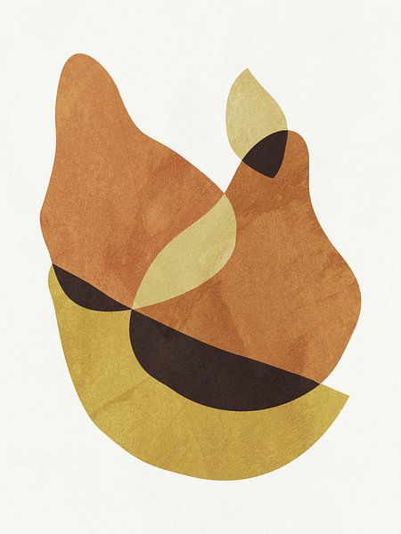 Organische abstrakte Kunst – Erdtöne von Online Arts