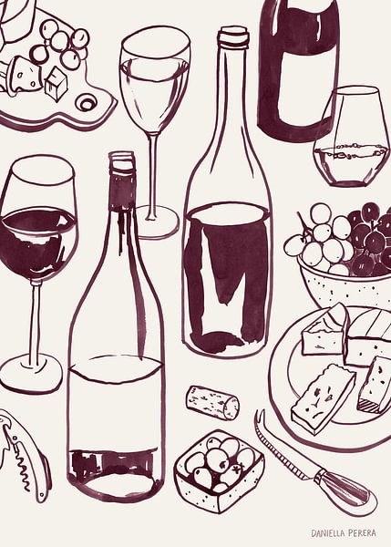 Wein mit Freunden &amp; Familie von Daniella Perera Studio