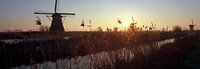 Panorama der Windmühlen von Kinderdijk