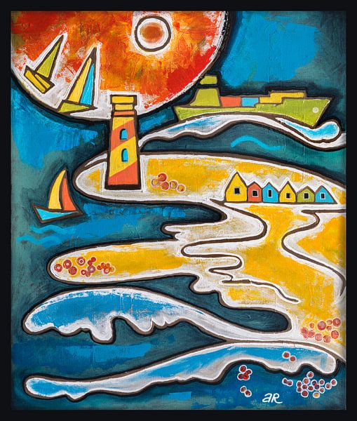 summer beach by North sea by Ariadna de Raadt-Goldberg