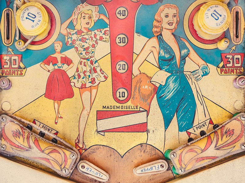 The vintage pinball machine by Martin Bergsma