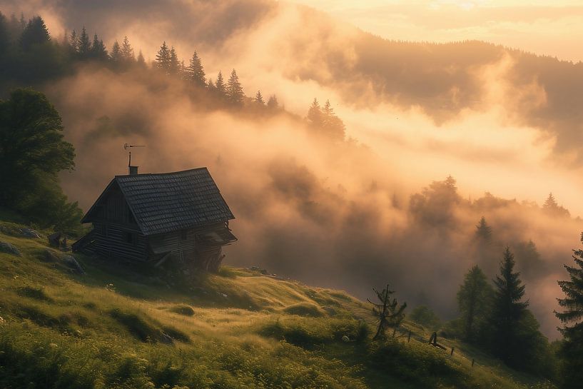 Golden morning hours over the Bohemian Forest by fernlichtsicht