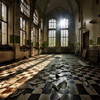 Le couloir de verre et de tuiles