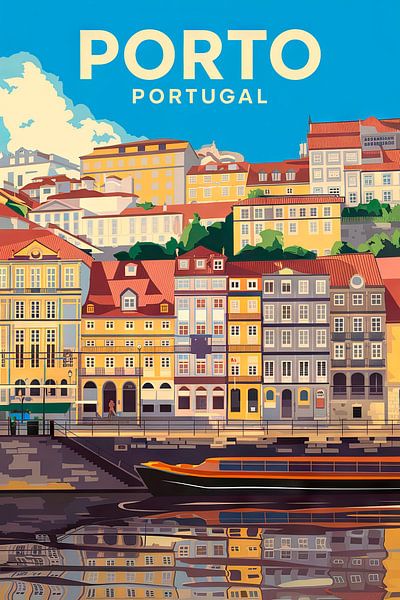 Porto, Portugal par Poster Art Shop