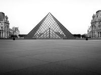 Louvre Pyramid - Black & White
