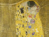 Karte von Valkenburg dem Kuss von Gustav Klimt