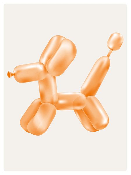 Balloon dog - Orange by Malou Studio