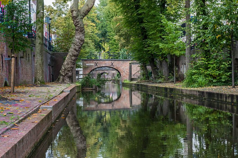 Wunderschön schöne reflektierende Oudegracht in Utrecht von Patrick Verhoef