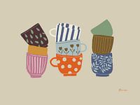 Kaffeetassen und Teetassen