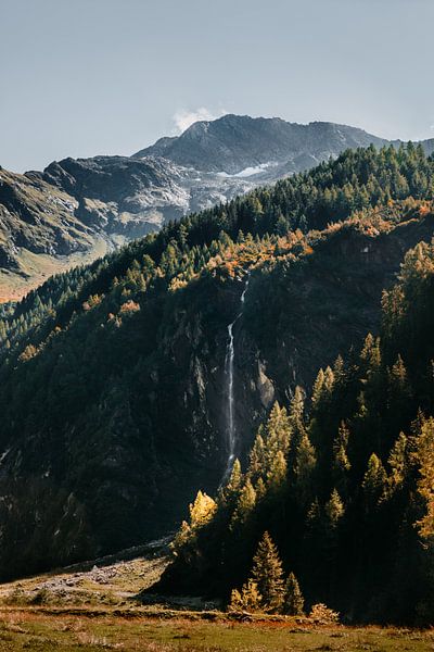 Beautiful valley with waterfall in Austria (Alps) by Yvette Baur