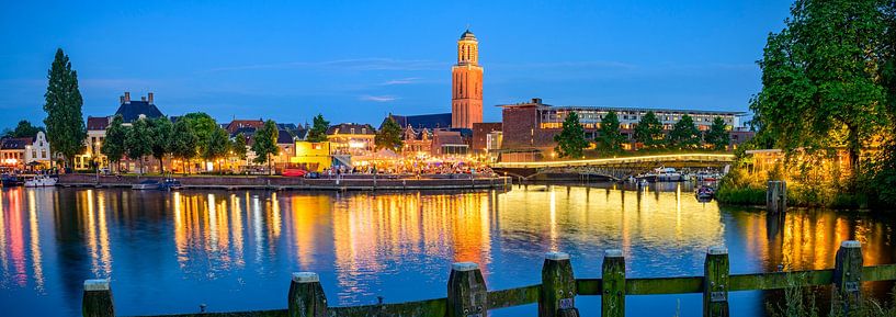 Sommerabend in Zwolle am Zwarte Water von Sjoerd van der Wal Fotografie