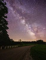 meteor shower through the Milky Way