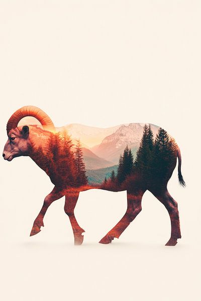 Berglandschaft im Tier von Poster Art Shop