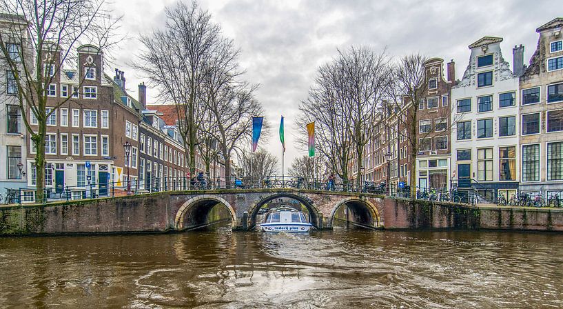 Grachten van Amsterdam: rondvaart boot Herengracht  Leidsegracht von Arjan Schalken