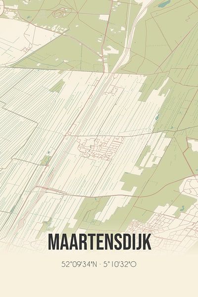 Vintage map of Maartensdijk (Utrecht) by Prints of Place
