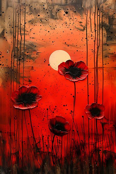 Fleurs abstraites aux couleurs vives par Art & Soul Creations