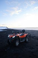 Quad ride on volcanic beach in Iceland