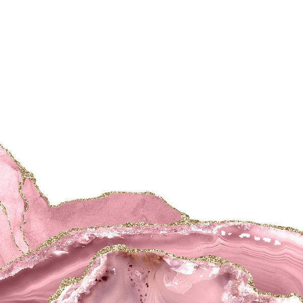 Blush &amp; Gold Achat Textur 08 von Aloke Design