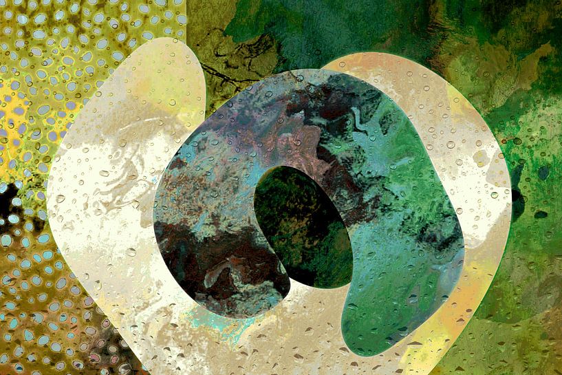 Geometric Retro Shapes Abstraction by Mad Dog Art