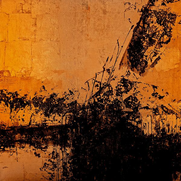 orange black abstract by Ela Szczepaniak