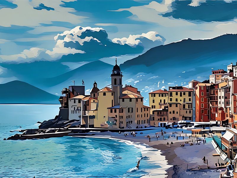 Camogli golden hour by Sergio Pazzano