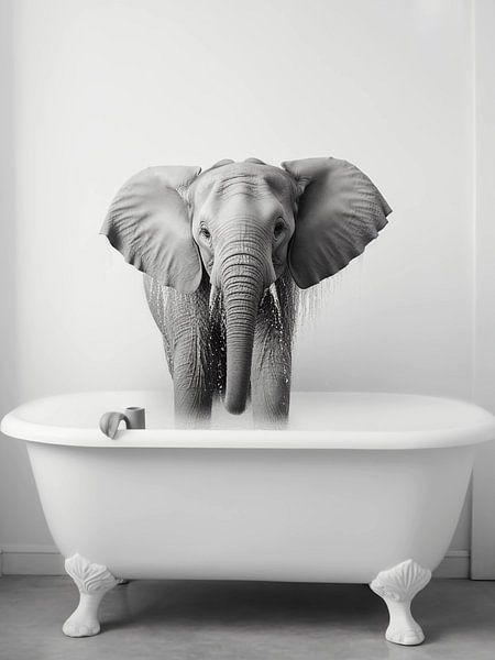 Elefant in einer Badewanne von haroulita