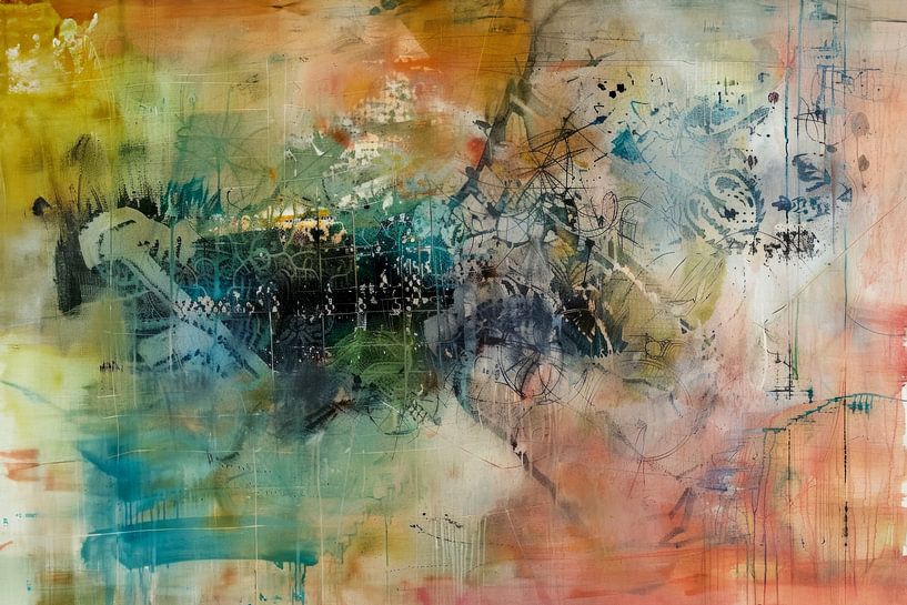 Abstrakter Expressionismus – Dynamische Malerei von BowiScapes Abstrakt und digitale Kunst