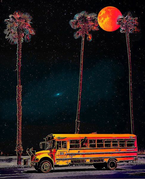 Bliss, moon and stars by mimone art