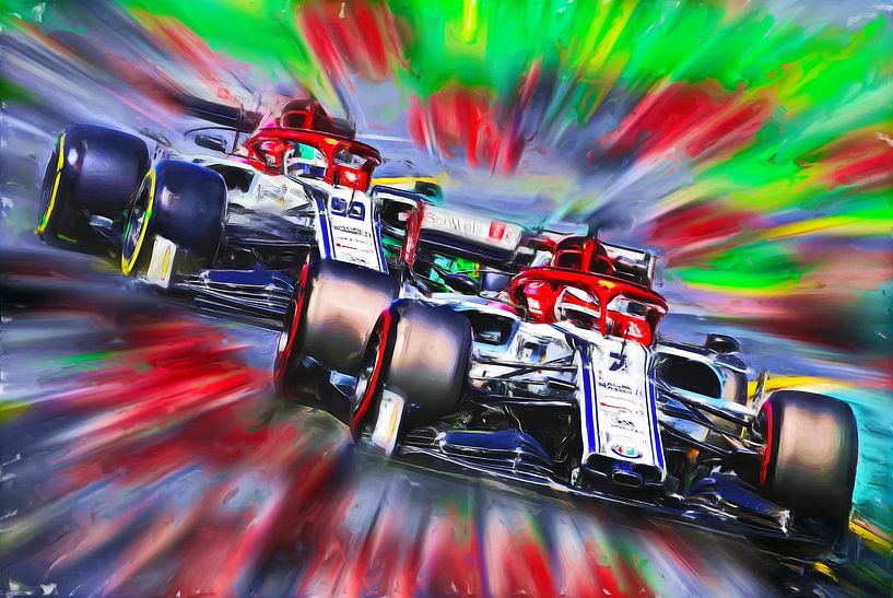 Teammates 2019 -  Räikkönen &amp; Giovinazzi by DeVerviersBelgium