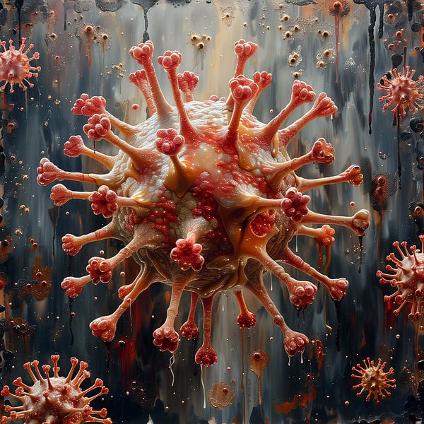 Fiktionaler Virus in Farbe von de-nue-pic