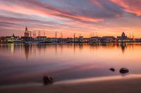 Kampen Skyline with beautifull sunset