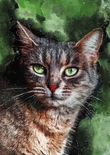 cat 2 animals art #cat #cats #kitten by JBJart Justyna Jaszke