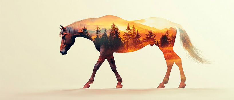 Natur im Pferd von Poster Art Shop