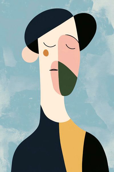 Moderne Porträtstudie in Farben von Poster Art Shop