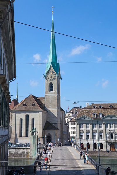 Zürich - Münsterbrücke und Kirche Fraumünster von t.ART