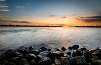 Sonnenuntergang am Rhein bei Tolkamer