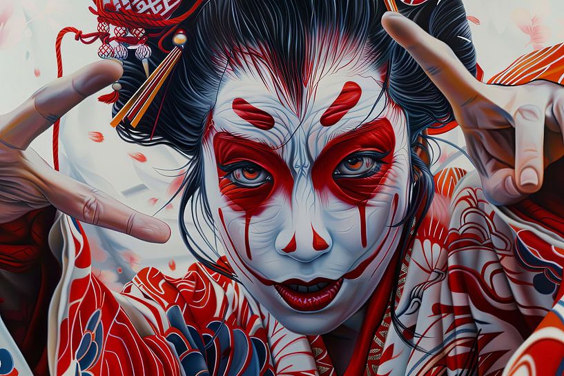 Japanese Kabuki theatre player by Egon Zitter