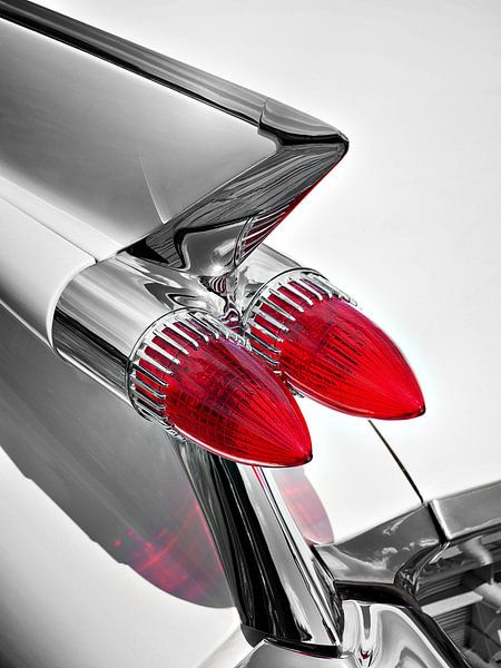 American classic car Sedan Deville 1959 tail fin abstract by Beate Gube