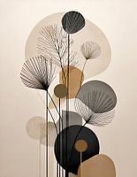 Composition florale de style Japandi