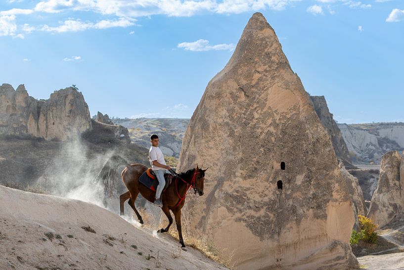 Riders in the Cappadocian landscape by Tilo Grellmann
