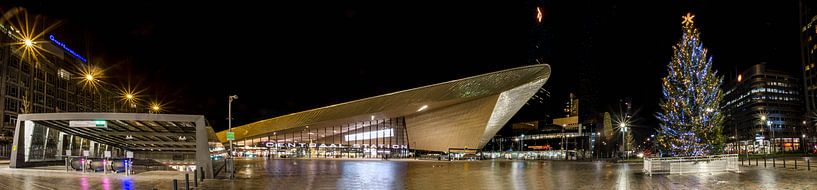 Panorama centraal station Rotterdam by Rob van de Graaf