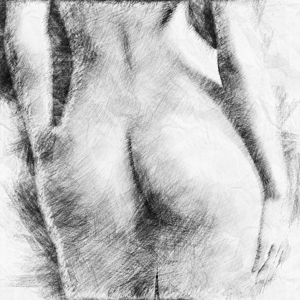 Schöne Pobacken (Skizze, Zeichnung) von Art by Jeronimo