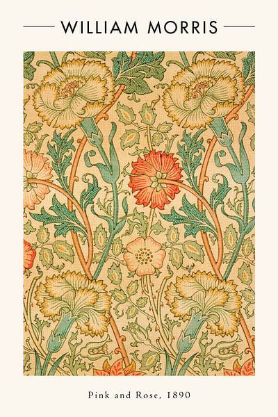 William Morris - Rose et rose par Walljar