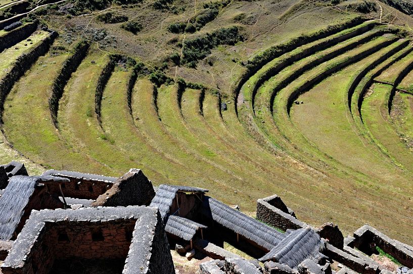 Geheimnisvolle Überreste von Pisac bis Cuzco von Frank Photos